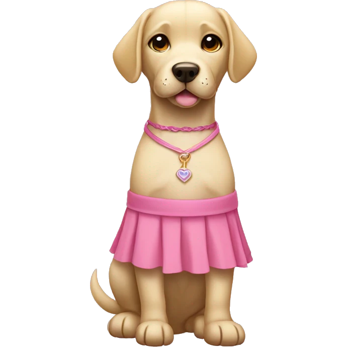Labra dog with skirt emoji