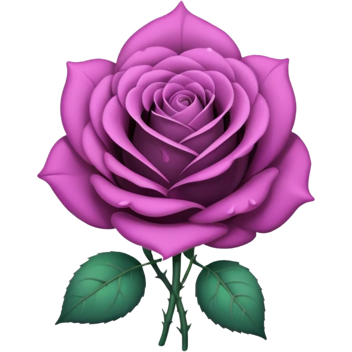 pastel emo black rose with a teardrop emoji