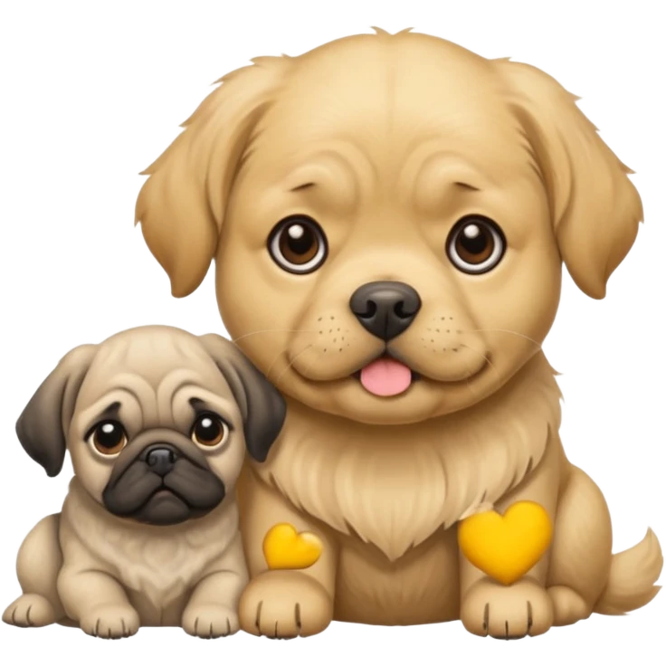 young and old dogs emoji