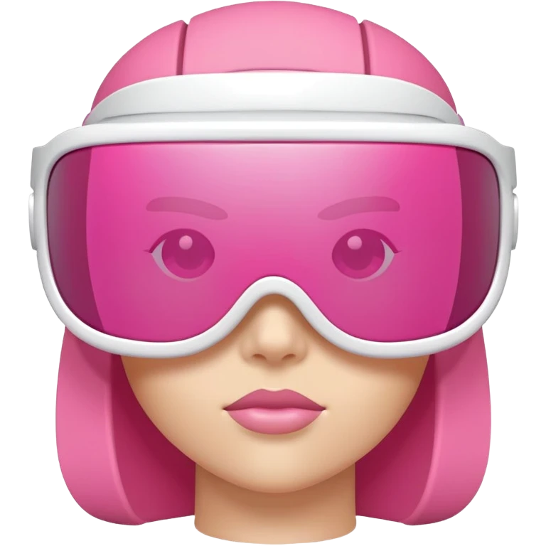 sporty pink shield visor sunglasses with comically thick frame, maximum chunky build, extremely oversized robust design, one-piece lens emoji