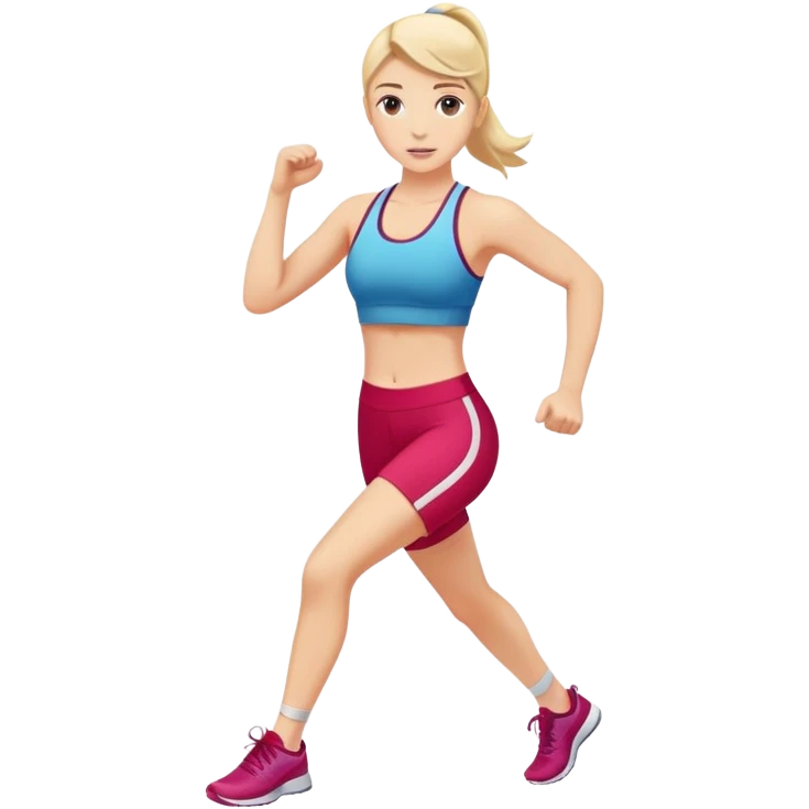 athletic woman exercising standing emoji
