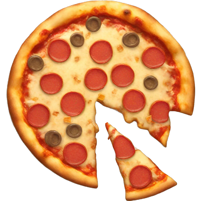 Pizza with candy emoji