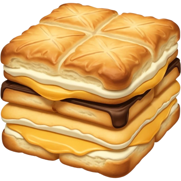 super fluffy biscuit, split and airy inside emoji