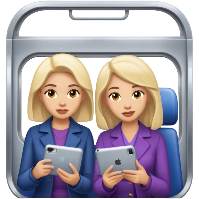 women on the train  emoji