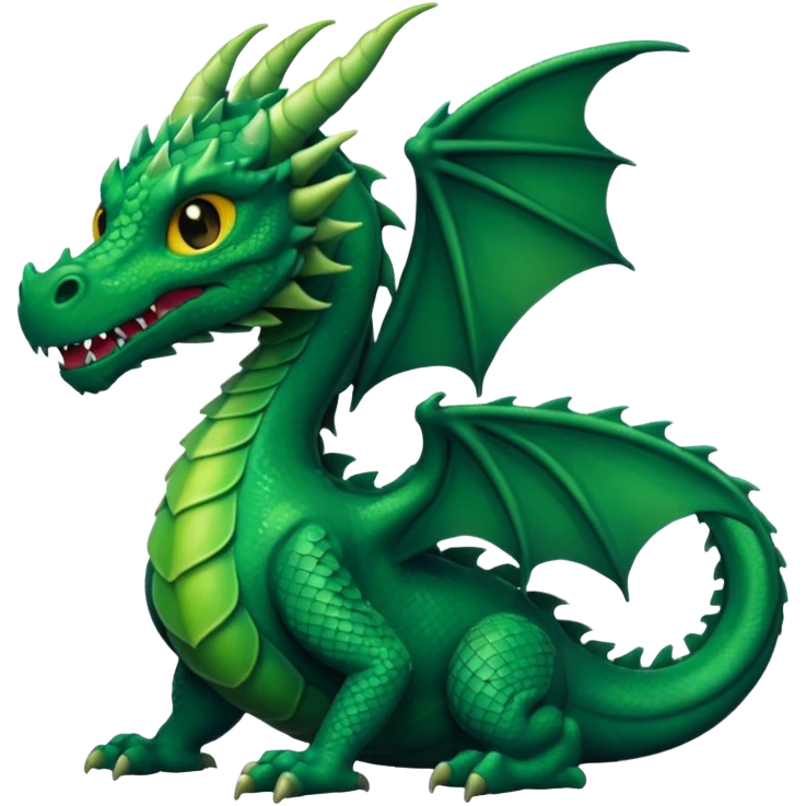 iOS emoji, minimal dragon symbol, dark fantasy, line icon emoji