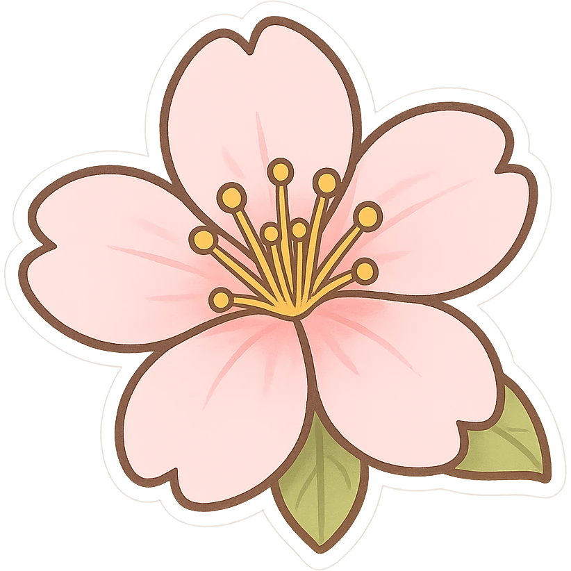 sakura cherry blossom flower, remove background emoji