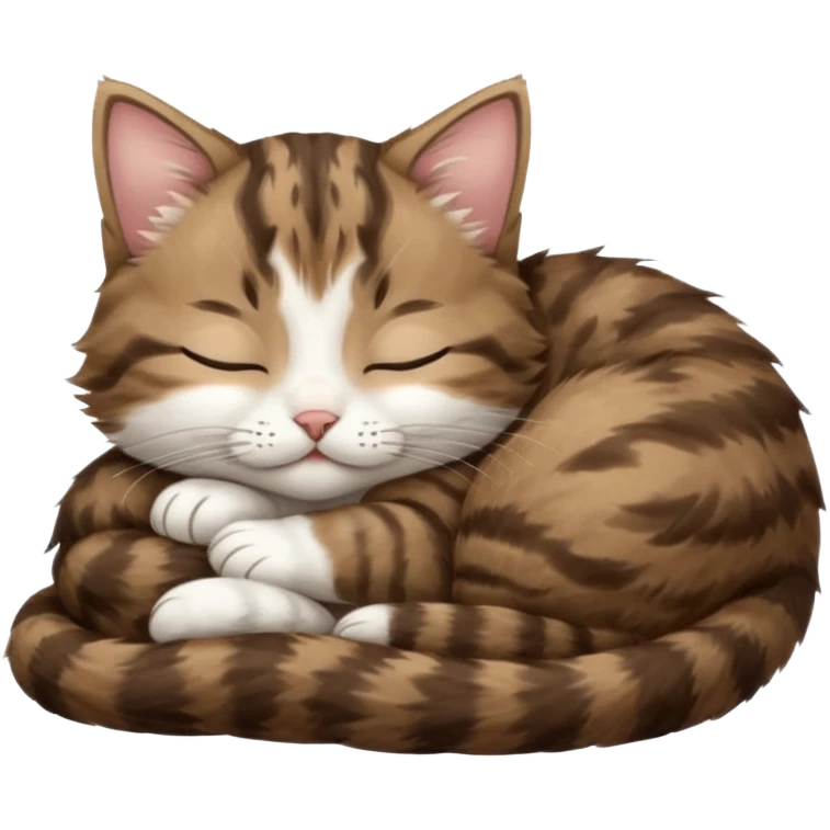 dark brown tabby and white kitten in funny positions with eyes closed emoji