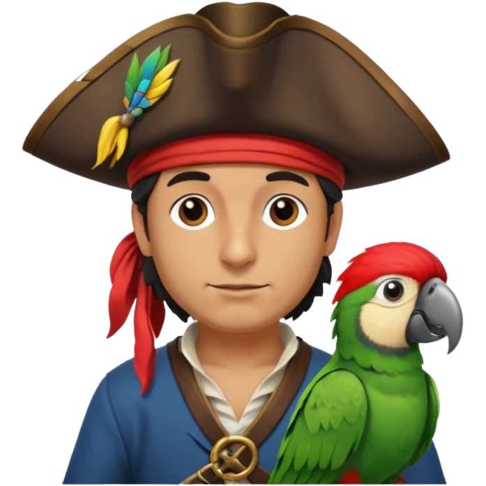 pirate and parrot emoji