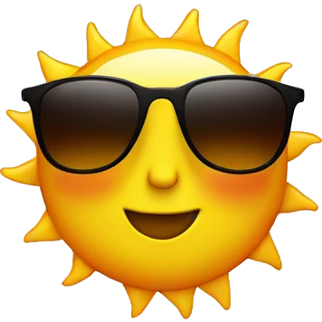 Sun with sunglasses  emoji
