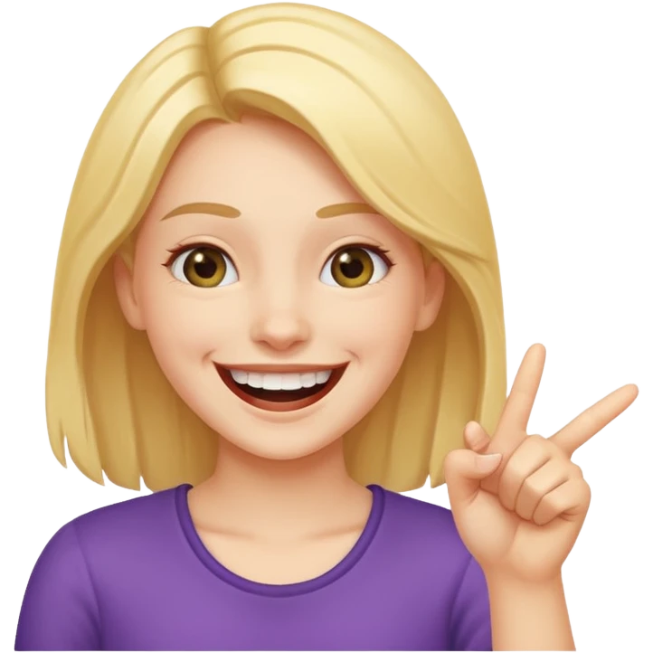 girl laughing pointing at you emoji