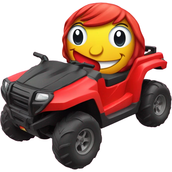 a bow on top of a red ride on toy UTV for kids emoji
