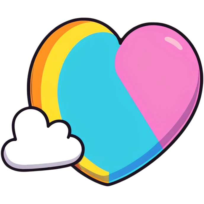 heart with rainbow colors emoji
