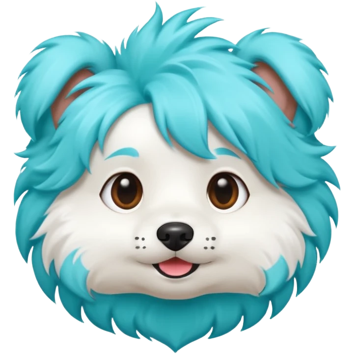 dog with turquoise hair emoji