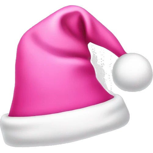 pink santa hat  emoji