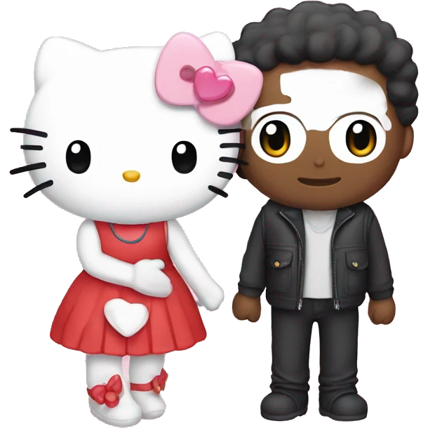 Hello kitty with boyfriend  emoji