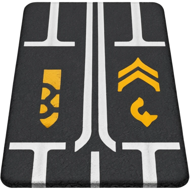 Forked regular road emoji