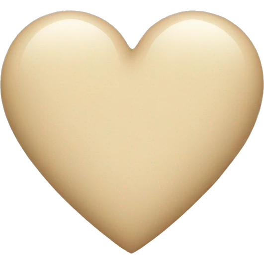 beige heart emoji