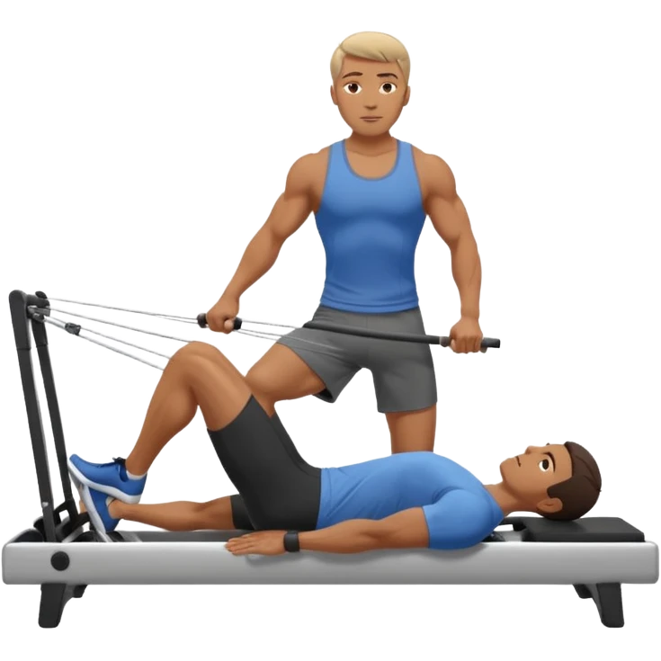 guy workout pilates reformer  emoji