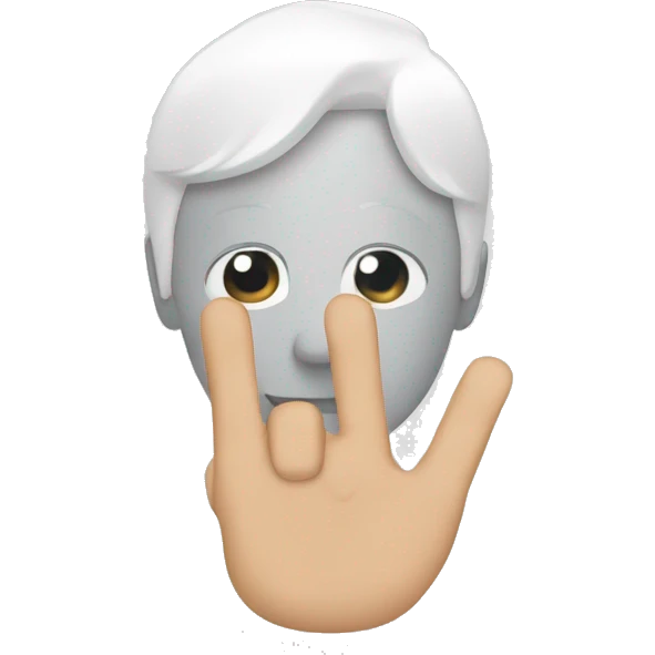 White 2 fingers  emoji