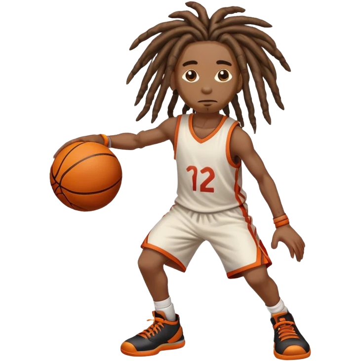 Person with dribbling ball with dreads  emoji