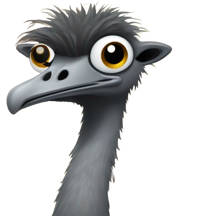 Emu in kangaroo pouch emoji