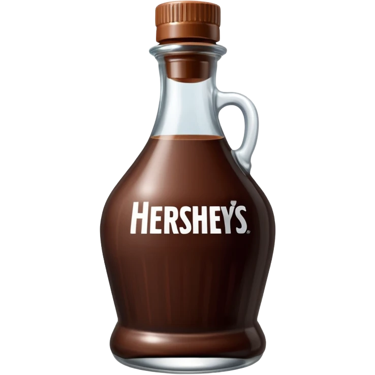 Hershey's chocolate syrup bottle, simple, clear emoji
