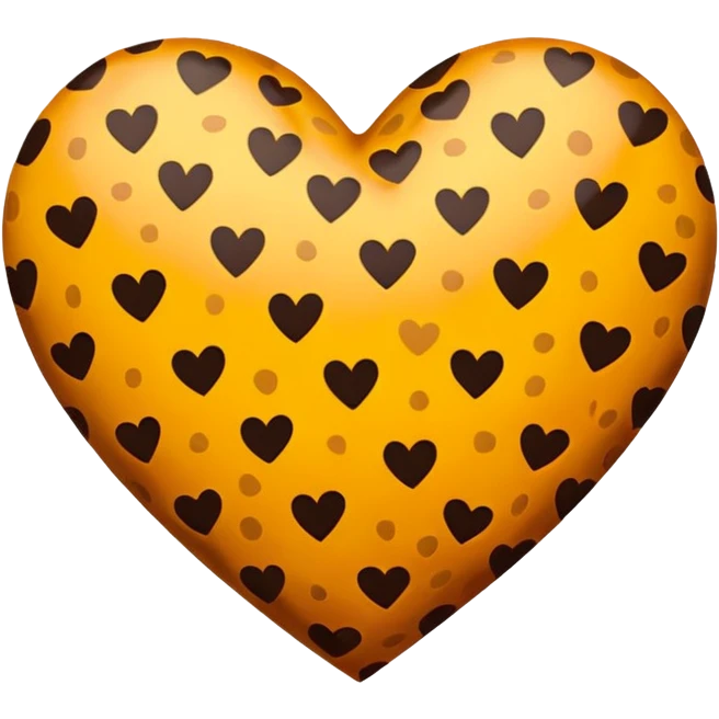 Cheetah print heart emoji