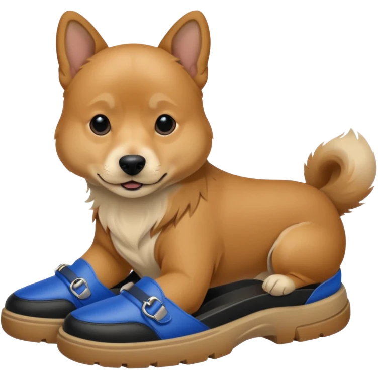 dog chilling with balenciagas emoji