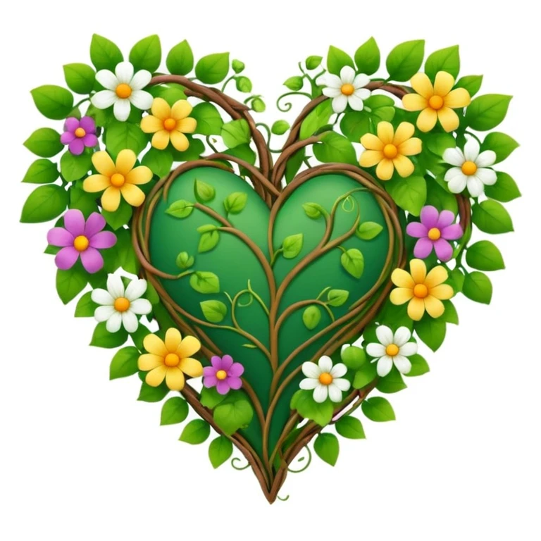 garden themed heart emoji