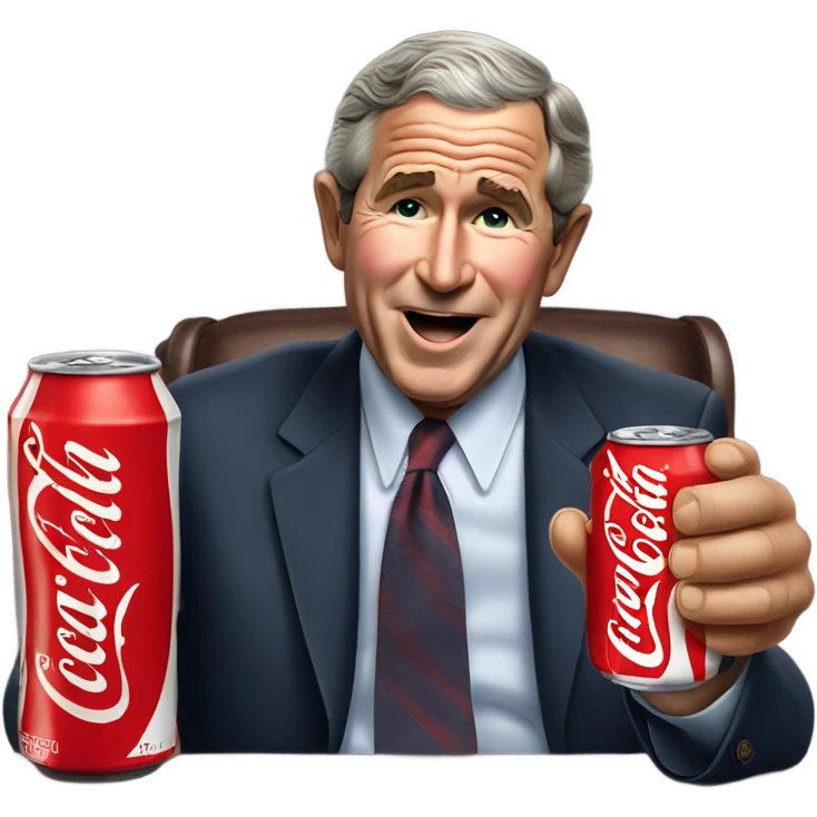 George W Bush drinking a Coca Cola  emoji