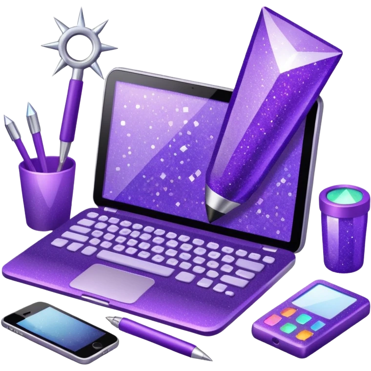 Purple Glitter administrator tools emoji