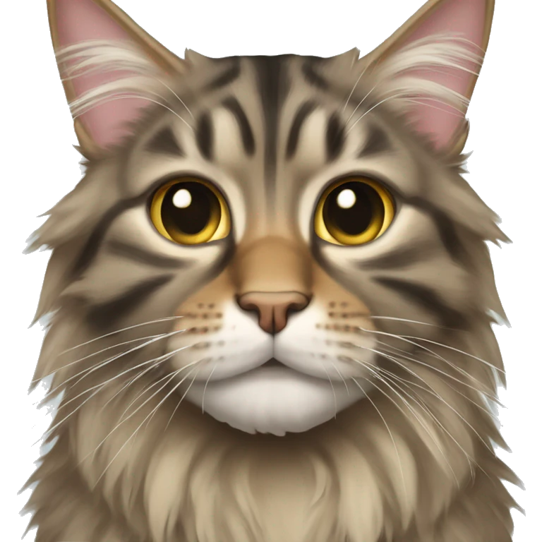 Tabby Maine coon cat emoji