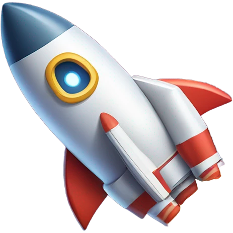 a rocket flies towards a star emoji
