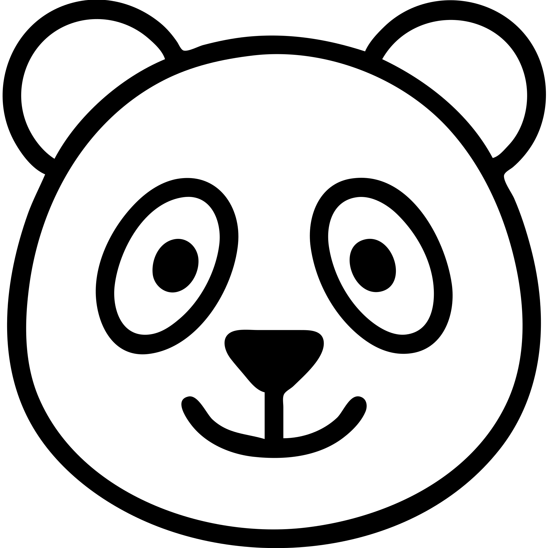 blue panda outlined icon emoji