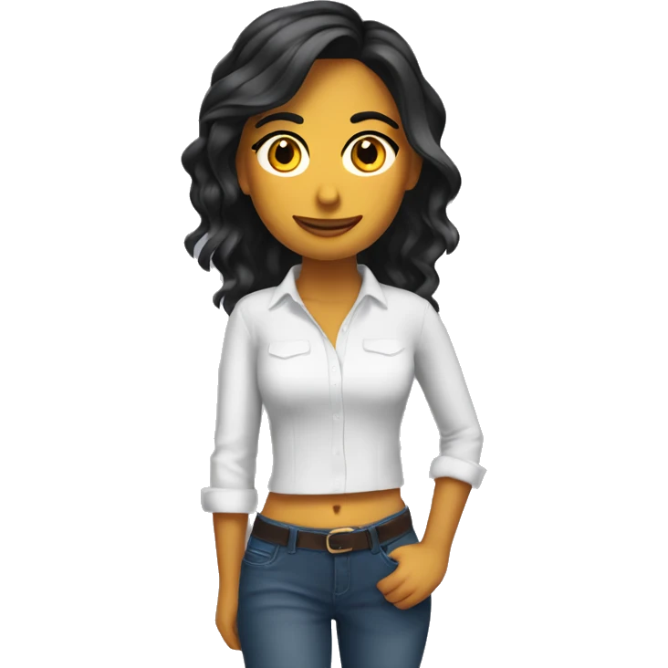 Chica morena marketing digital  emoji