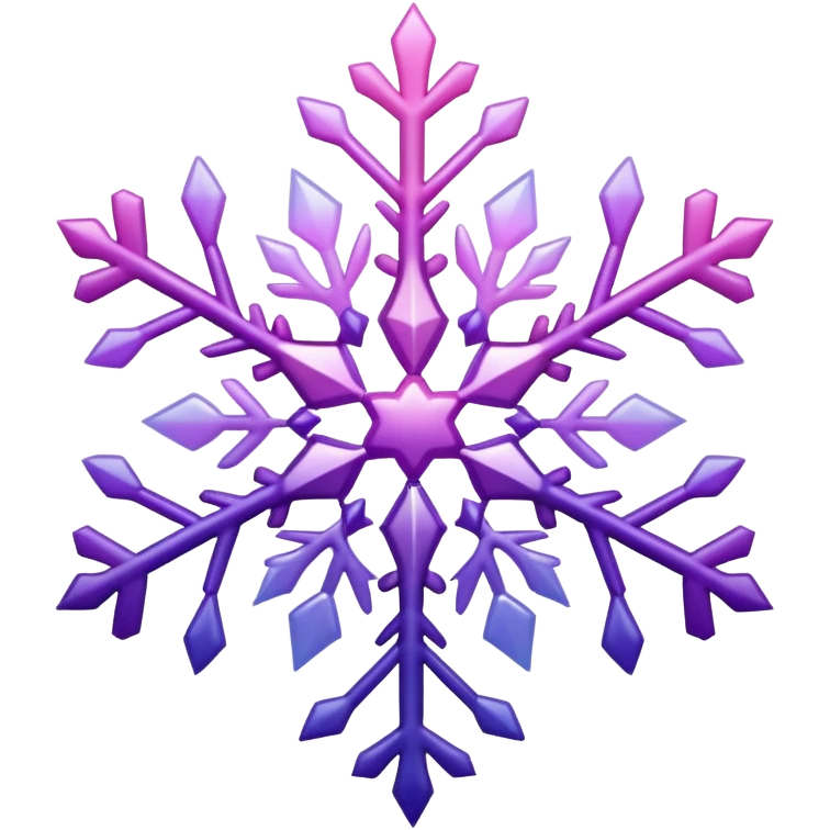pastel pink and purple gradients snowflake  emoji