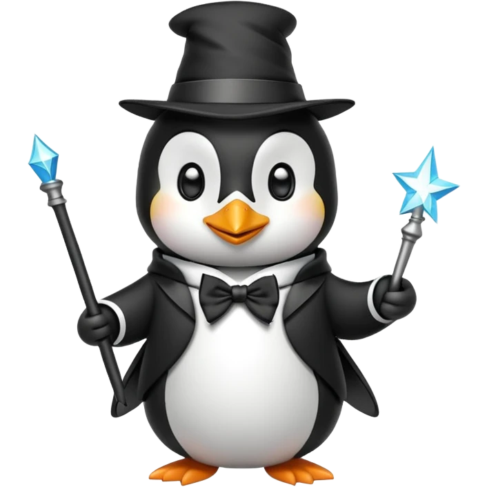 Penguin Wizard emoji