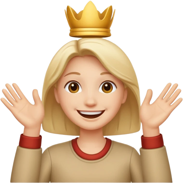 Happy face with hands  emoji
