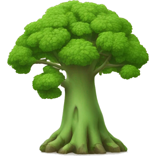 a triagle green with a baobab inside  emoji