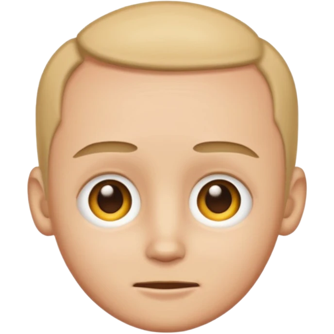 emoji of a human forehead only, showing the area between eyebrows and hairline, simple cartoon style emoji