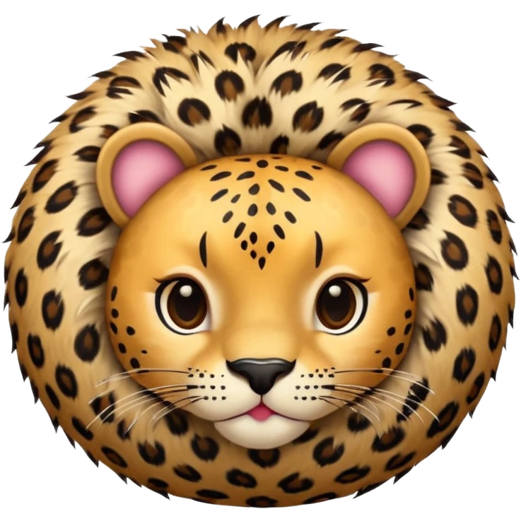 leopard print fur ball emoji