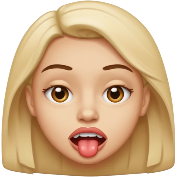 Rolling eye bites lip emoji