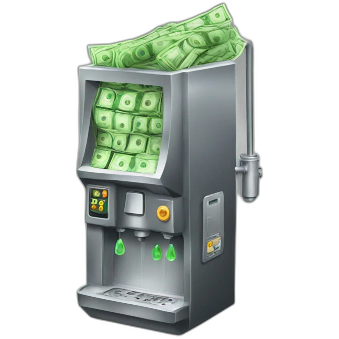 Money spray machine emoji