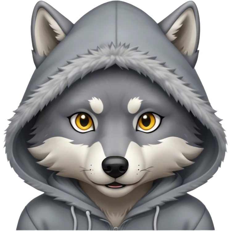 Wolf in a hoodie emoji