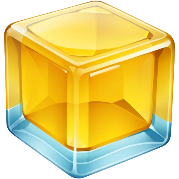 yellow ice cube emoji