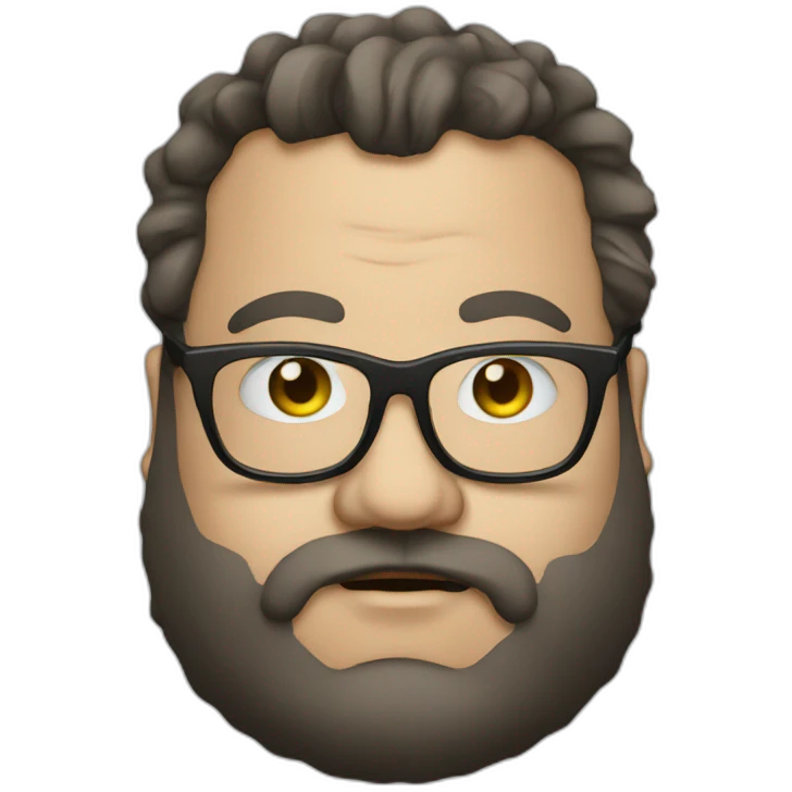 fat guy with glasses slave of matrix emoji