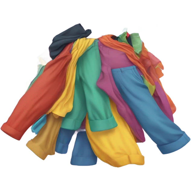 hand tossing outfit into pile emoji