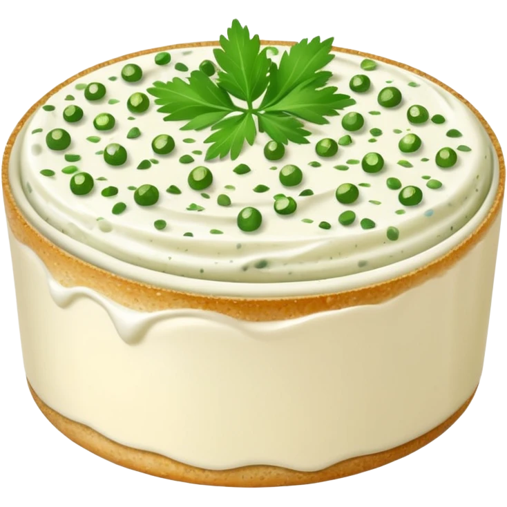Cream cheese with coriander emoji