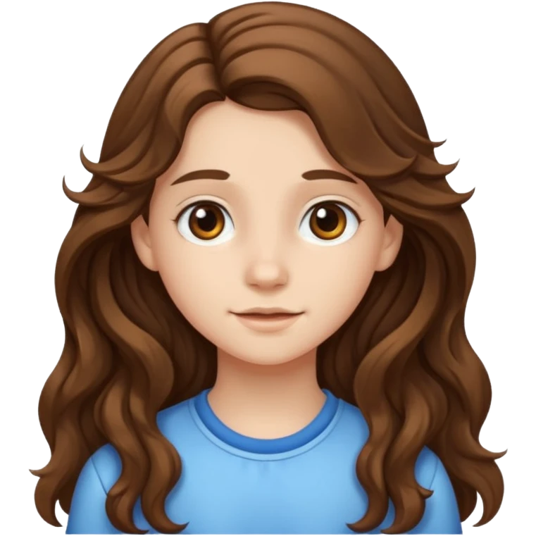 ahora hazme una nina blanca de 14 anos y que tenga el pelo cafe largo y ondulado emoji