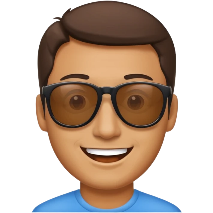 happy man with sunglasses emoji